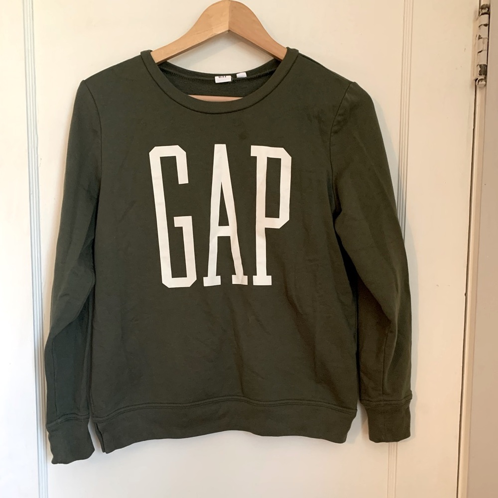 Olive Green Gap Logo Sweatshirt, ax